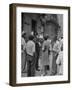 People Gathering around a Police Officer in Harlem-null-Framed Photographic Print