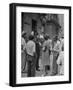 People Gathering around a Police Officer in Harlem-null-Framed Photographic Print