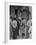 People Gathering around a Police Officer in Harlem-null-Framed Photographic Print