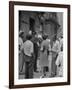 People Gathering around a Police Officer in Harlem-null-Framed Photographic Print