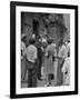 People Gathering around a Police Officer in Harlem-null-Framed Photographic Print