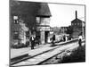 People Hanging Around Outside Railroad Station-Wallace G^ Levison-Mounted Photographic Print