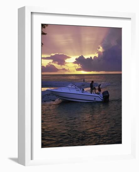 People in a Boat Fishing-null-Framed Photographic Print