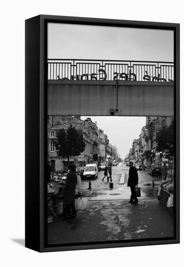 People in a Market, Marche Des Capucins, Bordeaux, Gironde, Aquitaine, France-null-Framed Stretched Canvas