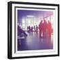 People in Airport Waiting Around-melking-Framed Photographic Print