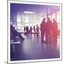 People in Airport Waiting Around-melking-Mounted Photographic Print