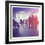 People in Airport Waiting Around-melking-Framed Premium Photographic Print