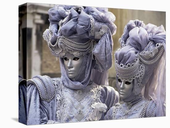 People in Carnival Costume, Venice, Veneto, Italy-Roy Rainford-Stretched Canvas