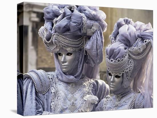 People in Carnival Costume, Venice, Veneto, Italy-Roy Rainford-Stretched Canvas