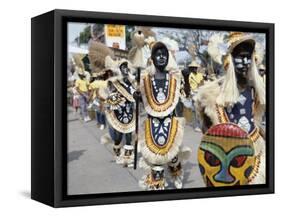 People in Costume and Facial Paint, Ati Atihan Festival, Kalibo, Philippines, Southeast Asia-Adina Tovy-Framed Stretched Canvas