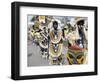 People in Costume and Facial Paint, Ati Atihan Festival, Kalibo, Philippines, Southeast Asia-Adina Tovy-Framed Photographic Print