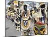 People in Costume and Facial Paint, Ati Atihan Festival, Kalibo, Philippines, Southeast Asia-Adina Tovy-Mounted Photographic Print