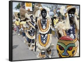 People in Costume and Facial Paint, Ati Atihan Festival, Kalibo, Philippines, Southeast Asia-Adina Tovy-Framed Photographic Print