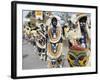 People in Costume and Facial Paint, Ati Atihan Festival, Kalibo, Philippines, Southeast Asia-Adina Tovy-Framed Photographic Print