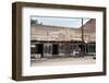 People in Front of Shops and under Metal Awning on Edisto Island, South Carolina, 1956-Walter Sanders-Framed Photographic Print