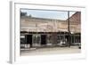 People in Front of Shops and under Metal Awning on Edisto Island, South Carolina, 1956-Walter Sanders-Framed Photographic Print