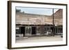 People in Front of Shops and under Metal Awning on Edisto Island, South Carolina, 1956-Walter Sanders-Framed Photographic Print