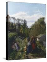 People in Garden, 1871-Santo Bertelli-Stretched Canvas