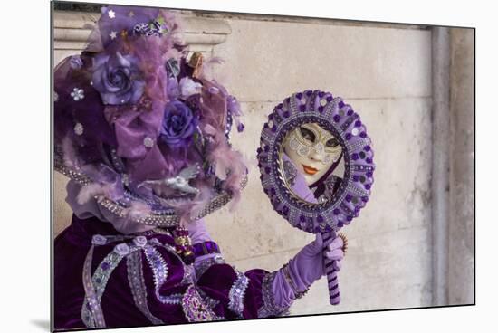 People in Masks and Costumes, Carnival, Venice, Veneto, Italy, Europe-Jean Brooks-Mounted Photographic Print