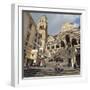 People in the Sun on Cathedral Steps in Spring-Eleanor Scriven-Framed Photographic Print