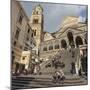 People in the Sun on Cathedral Steps in Spring-Eleanor Scriven-Mounted Photographic Print