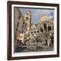 People in the Sun on Cathedral Steps in Spring-Eleanor Scriven-Framed Photographic Print