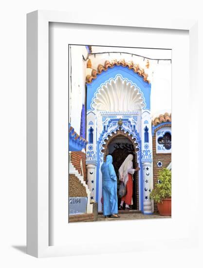 People in Traditional Clothing, Chefchaouen, Morocco, North Africa-Neil Farrin-Framed Photographic Print