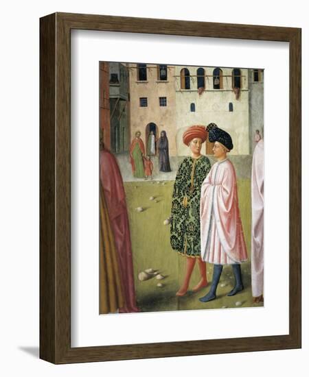 People in Traditional Florentine Dress, Detail from Raising of Tabitha-Masolino Da Panicale-Framed Giclee Print