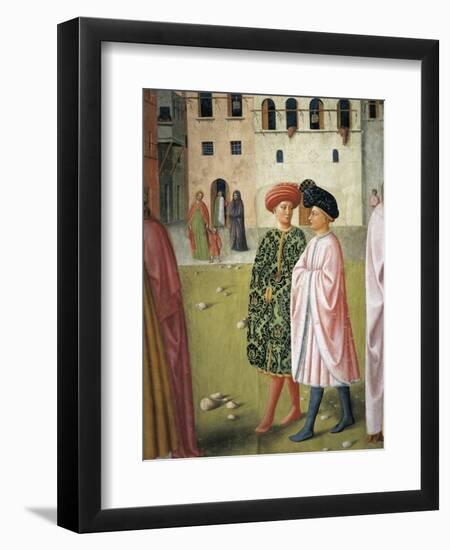 People in Traditional Florentine Dress, Detail from Raising of Tabitha-Masolino Da Panicale-Framed Giclee Print