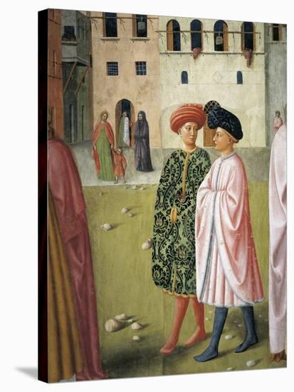 People in Traditional Florentine Dress, Detail from Raising of Tabitha-Masolino Da Panicale-Stretched Canvas