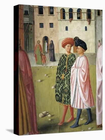 People in Traditional Florentine Dress, Detail from Raising of Tabitha-Masolino Da Panicale-Stretched Canvas