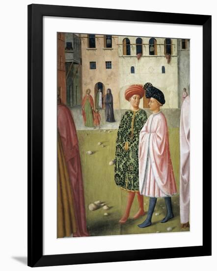 People in Traditional Florentine Dress, Detail from Raising of Tabitha-Masolino Da Panicale-Framed Giclee Print