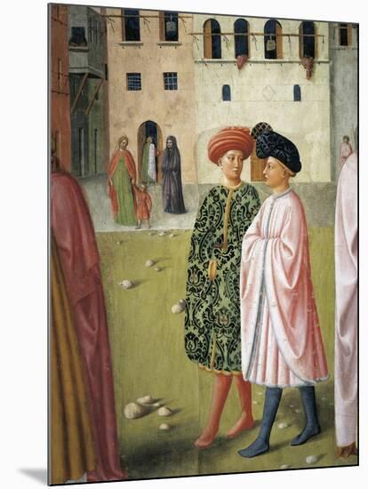 People in Traditional Florentine Dress, Detail from Raising of Tabitha-Masolino Da Panicale-Mounted Giclee Print