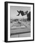 People Jumping on Trampolines-Ralph Crane-Framed Photographic Print