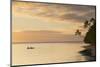 People Kayaking at Sunset, Leleuvia Island, Lomaiviti Islands, Fiji-Ian Trower-Mounted Photographic Print