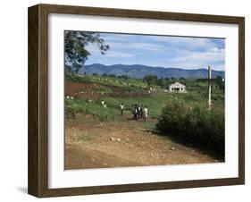 People Leaving Church on a Sunday, Fort Portal, Uganda, East Africa, Africa-David Poole-Framed Photographic Print