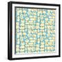 People Living in Urban Closer Apartments - Vector Seamless Texture-pzAxe-Framed Art Print