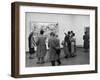 People Looking at a Painting by Artist Jackson Pollack at an American Art Show-Frank Scherschel-Framed Photographic Print