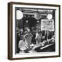 People Looking at Meat in Meat Store While Butchers Measure Out Meats-Yale Joel-Framed Photographic Print