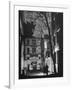 People Looking at the Exterior View of the Grand Guignol Theater-Hans Wild-Framed Photographic Print