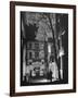 People Looking at the Exterior View of the Grand Guignol Theater-Hans Wild-Framed Photographic Print