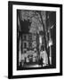 People Looking at the Exterior View of the Grand Guignol Theater-Hans Wild-Framed Photographic Print