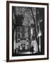 People Looking at the Exterior View of the Grand Guignol Theater-Hans Wild-Framed Photographic Print