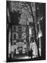 People Looking at the Exterior View of the Grand Guignol Theater-Hans Wild-Mounted Photographic Print