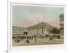 People Milling About around the Bourse, the Paris Stock Exchange-null-Framed Art Print