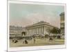 People Milling About around the Bourse, the Paris Stock Exchange-null-Mounted Art Print