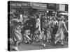 People Moving Through the Streets During Business Hours-Peter Stackpole-Stretched Canvas