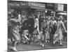 People Moving Through the Streets During Business Hours-Peter Stackpole-Mounted Photographic Print