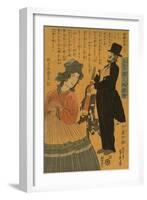 People of the Five Nations - Dutch (Gokakoku Jinbutsu Zue - Orandakoku)-Sadahide Utagawa-Framed Art Print