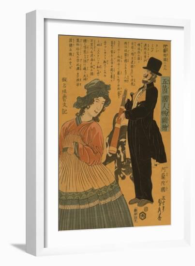 People of the Five Nations - Dutch (Gokakoku Jinbutsu Zue - Orandakoku)-Sadahide Utagawa-Framed Art Print